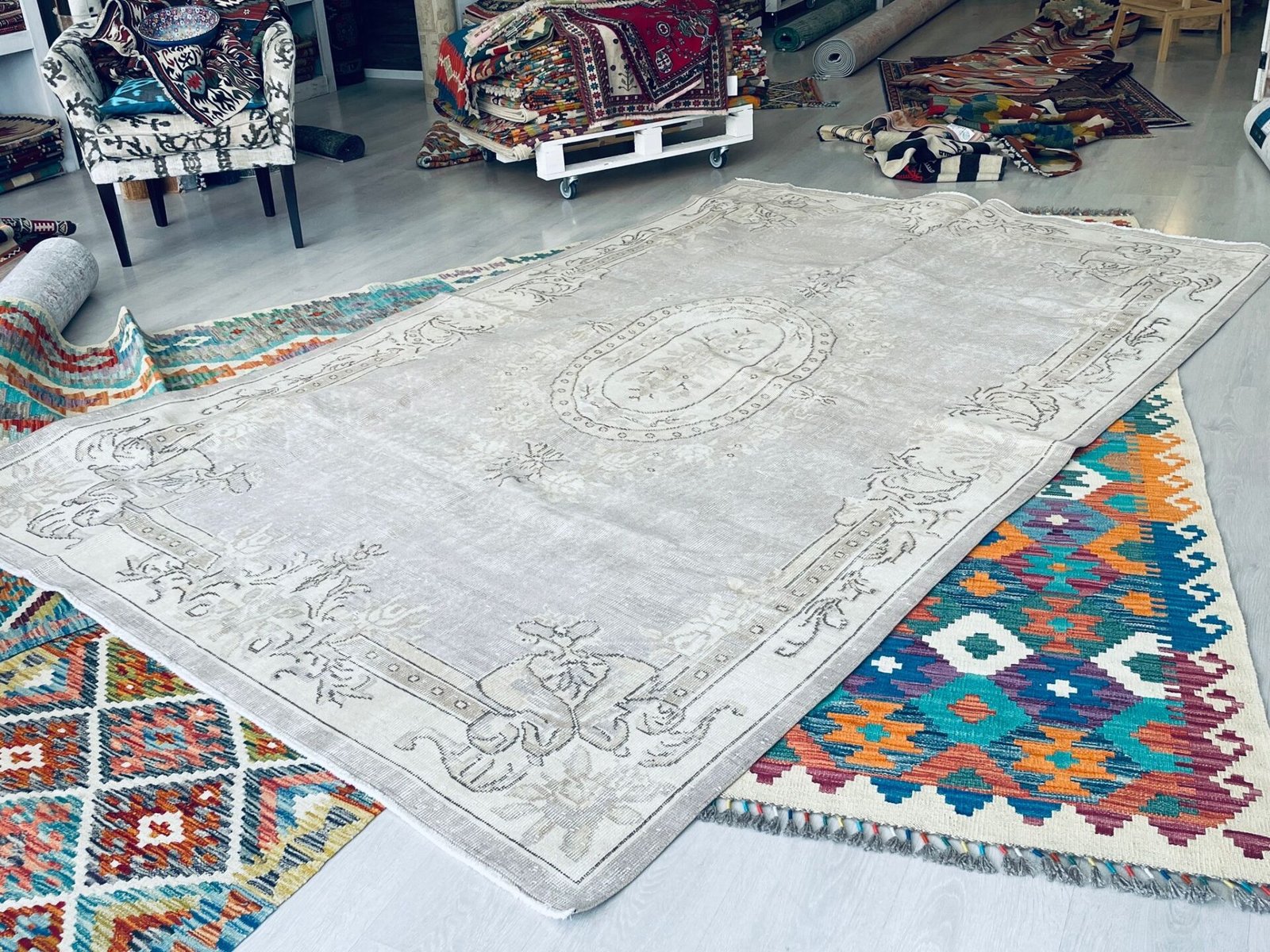 alfombra vintage beige 2