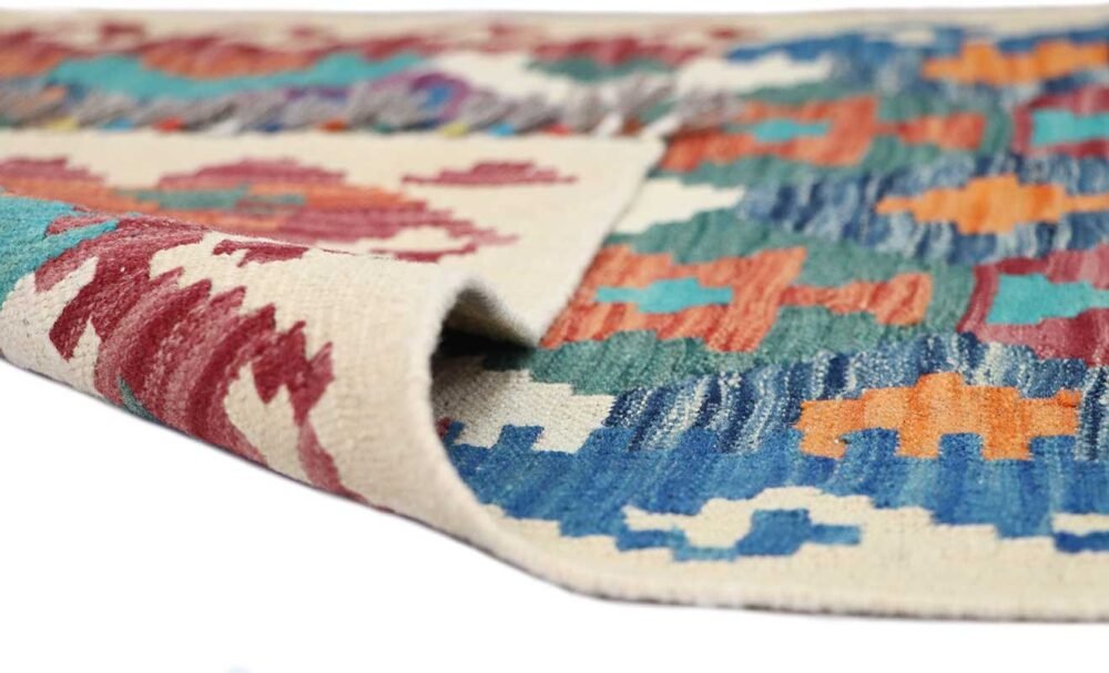 Kilim Artesanal Colorido para Pasillos