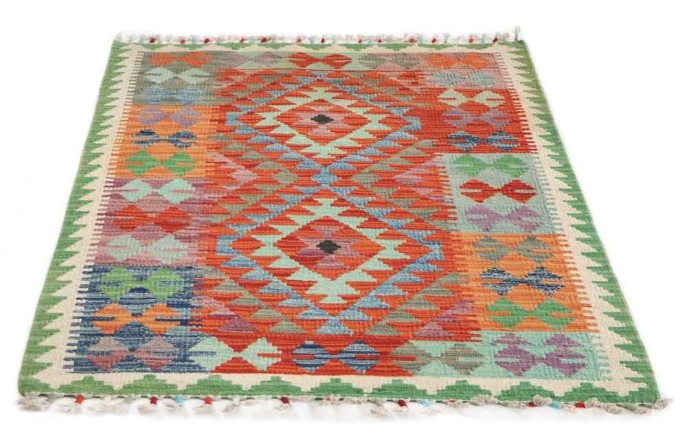 Kilim Afgano Decorativo Pequeño