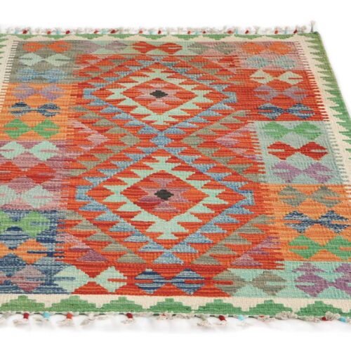 Kilim Afgano Decorativo Pequeño